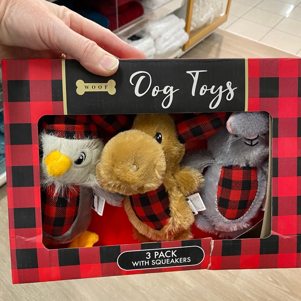 Three New Never Used Woof Pet Toys